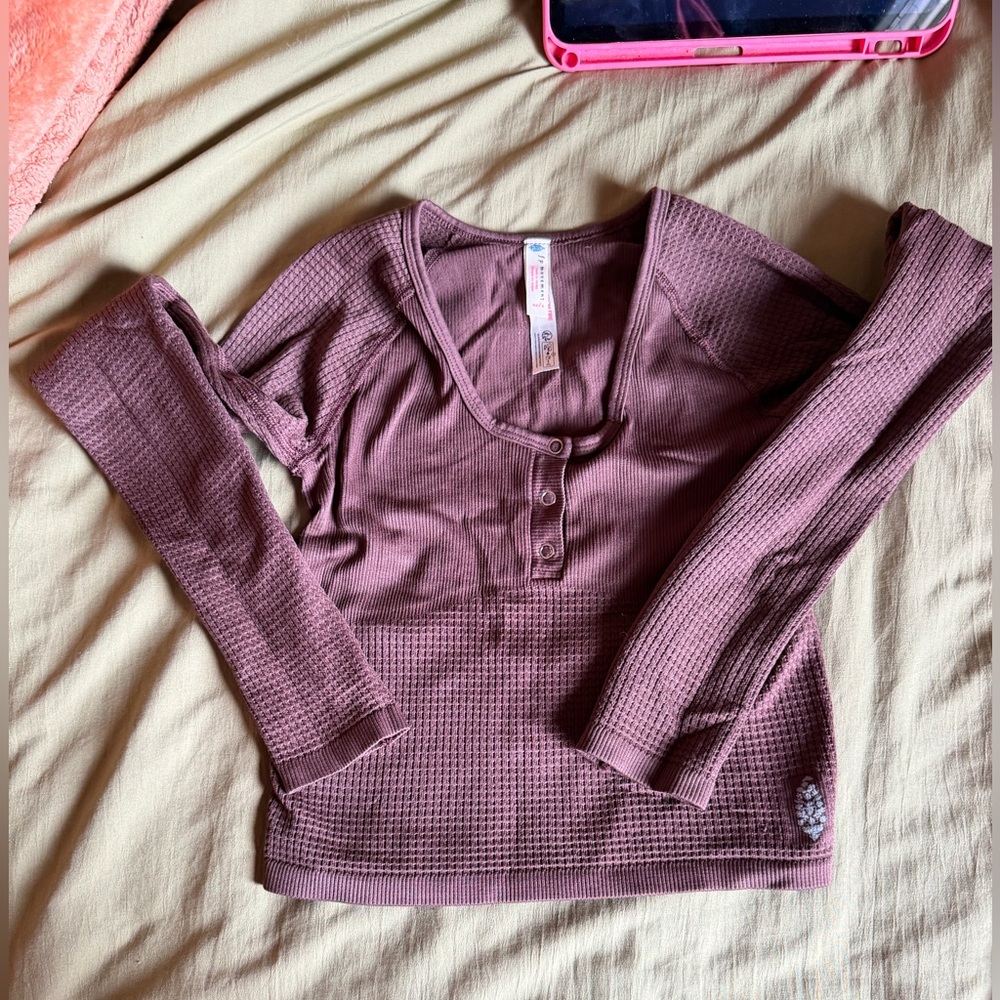 FP Movement by Free People Brown Long Sleeve Top